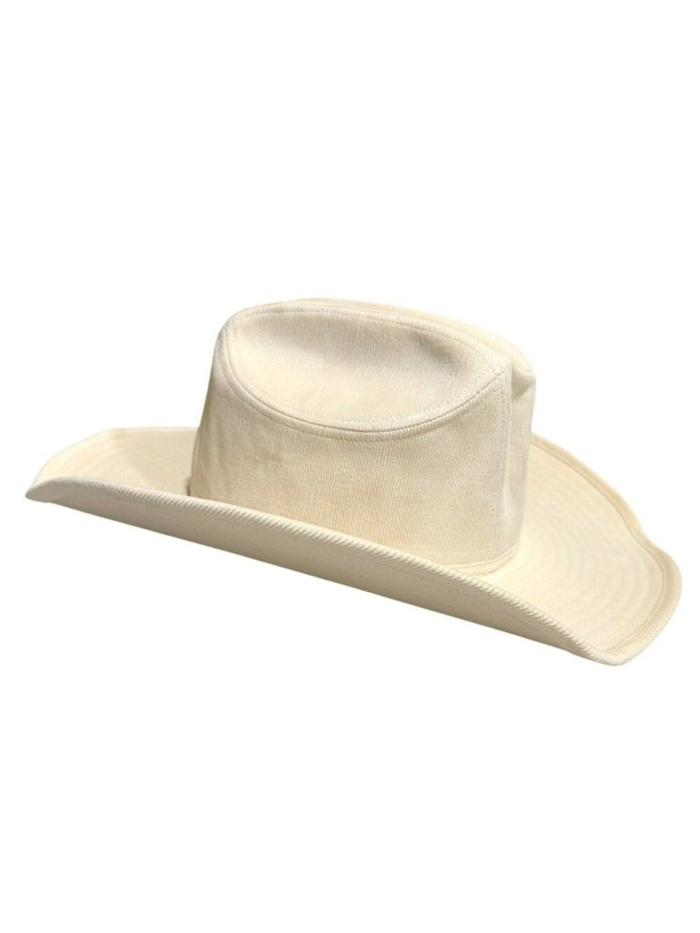 Anthropologie Wyeth Wide-Brim Ivory Corduroy Cotton Western Hat New